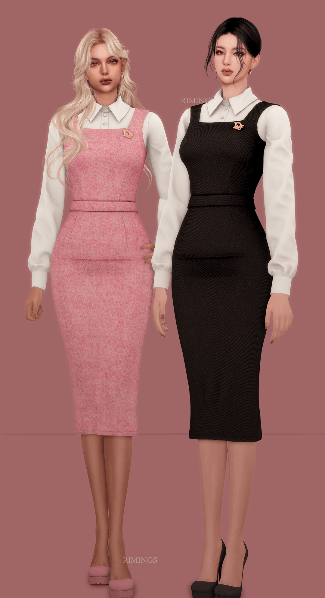 Галерея мода Коллекция одежды Brooch & Formal Dress Set #2